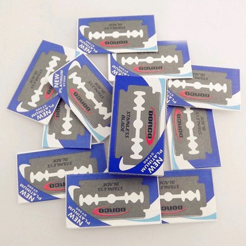 Blade Straight Barber Edge Razors 10pc Stainless Steel Folding Shaving Knife