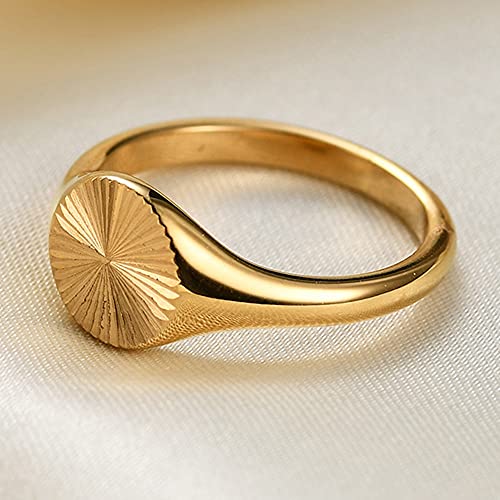 Jude Jewelers Stainless Steel Round Signet Style Sunshine Pattern Cocktail Party Promise Statement Holiday Ring4