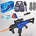 Toy Gun Automatic Sniper Rifle with Lanyard, Electric Realistic Toy Foam Blasters- 200 Darts, Tactical Vest Set, Scope and 2 Clips, Cool Toys for Kids Ages 8-12, Birthday Xmas Gifts for Boys