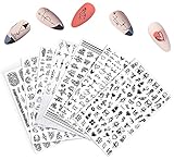 Material seguro --- Estas pegatinas para uñas están hechas de materiales seguros y de calidad, respetuosos con el medio ambiente y no tóxicos, adecuados para cualquier tipo de piel.