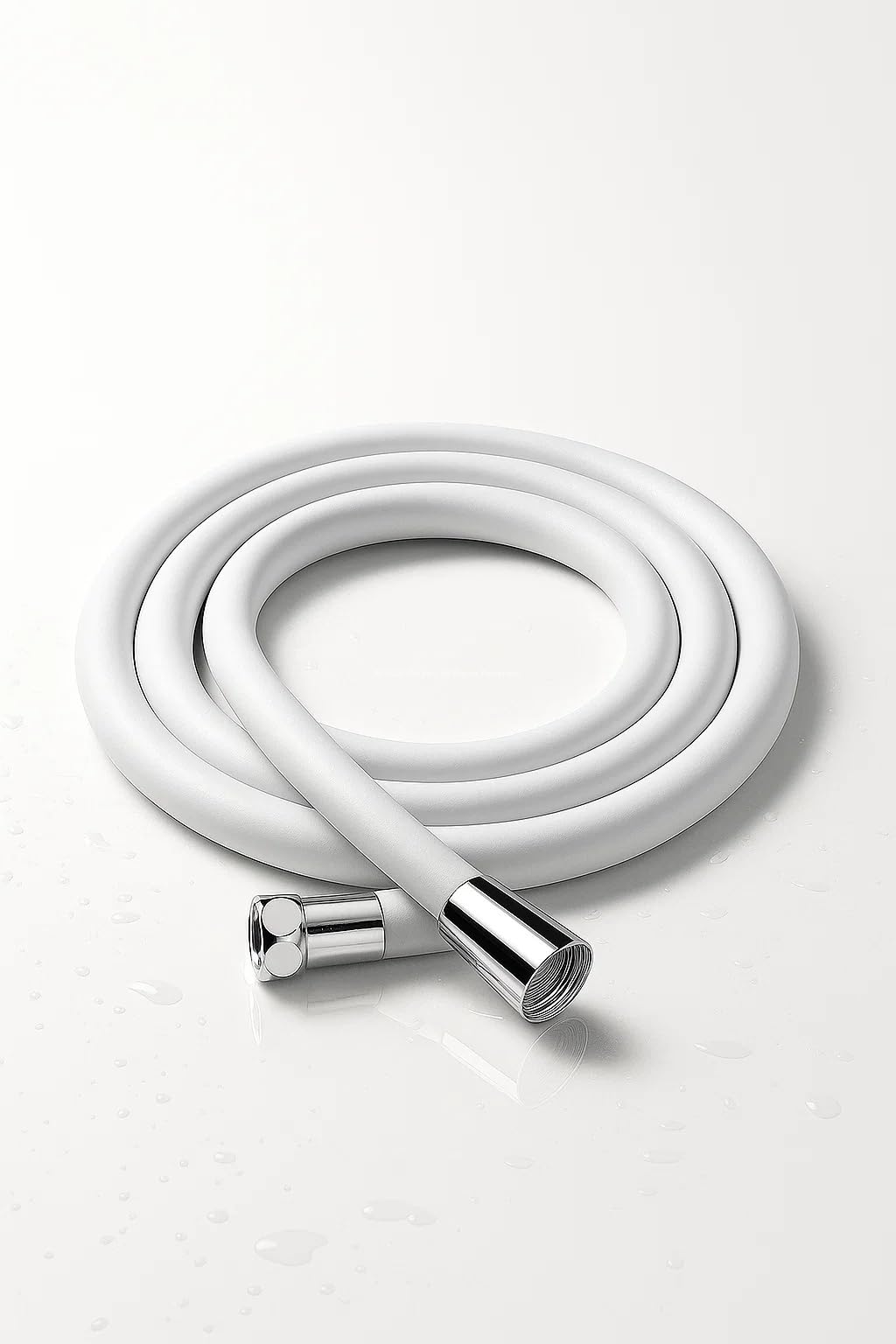 Proalet Silikon Duş Hortumu, Yüksek Kaliteli, Esnek Spiral Yapı, Kıvrılmaz, Kırılmaz, Dayanıklı Banyo Hortumu, Sızdırmaz Bağlantı Uçlu, Su Geçirmez, Kolay Temizlenebilir, 150 cm (Beyaz)