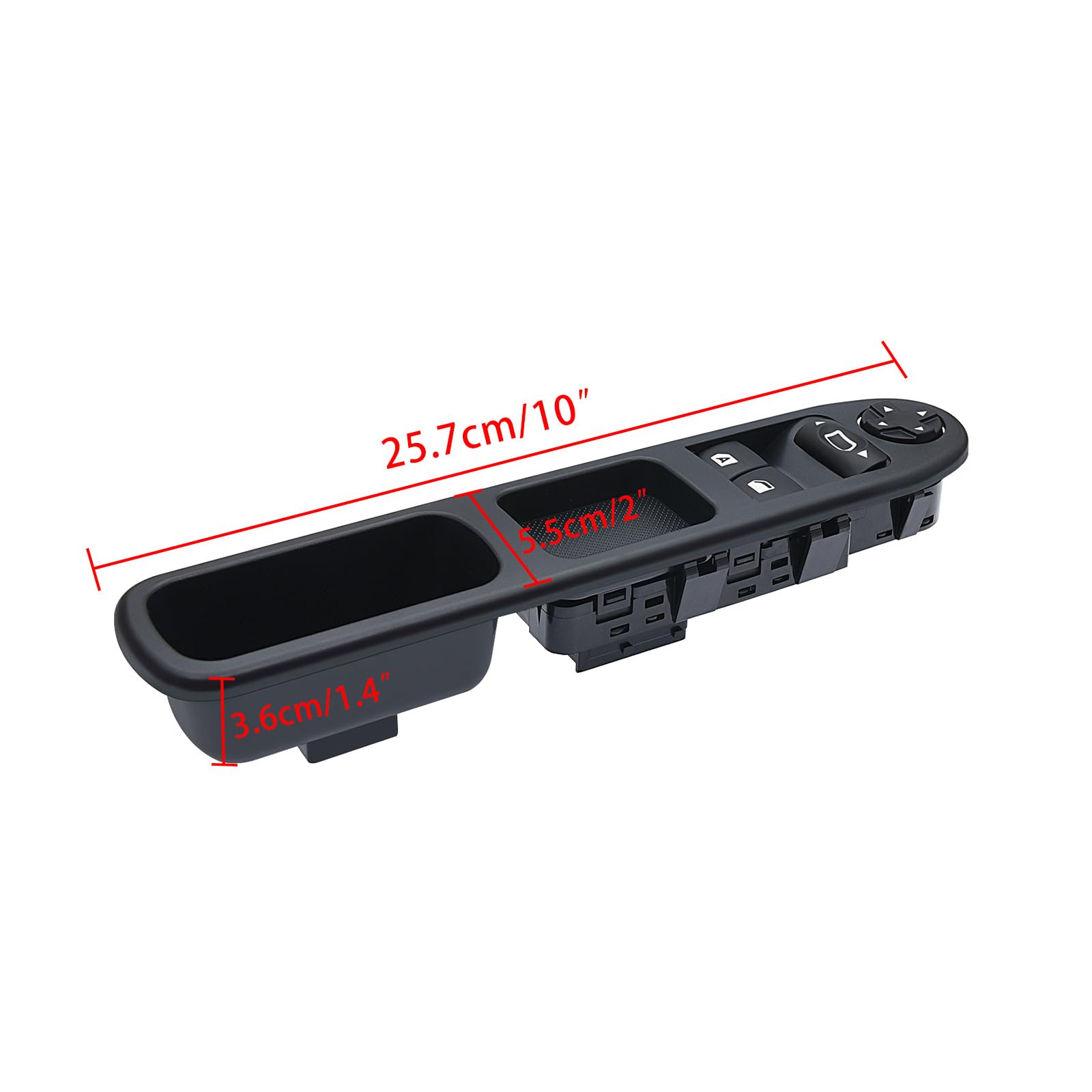 KAOLALI Commande Leve Vitre 207 Passager + Côté Conducteur 2 Pièces, Interrupteur de Lève-Vitre 207 pour Peugeot 207 Citroen c3 6554.QC, Bouton électrique Fenêtre 6 broches 6490HQ 6554HJ