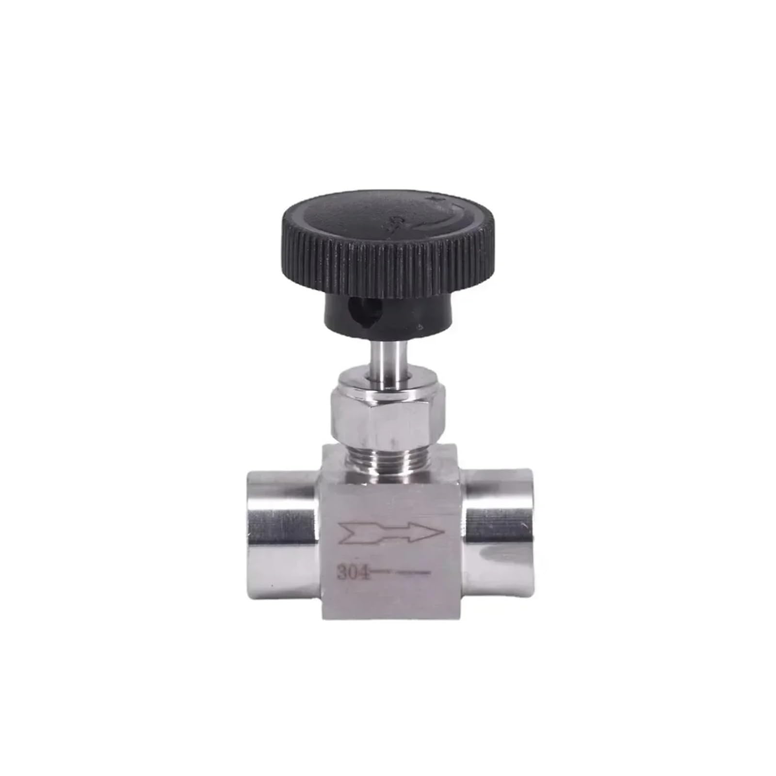 Valvola a spillo dritta/a gomito da 1/8" 1/4" 3/8" 1/2"BSP NPT maschio femmina in acciaio inossidabile 304, controllo del flusso, acqua e olio(3/8",BSP_STRAIGHT_M-M 304)