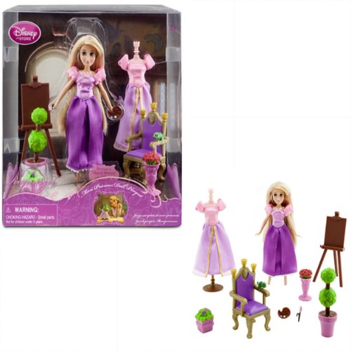 Featured Product DISNEY TANGLED RAPUNZEL PLAYSET Mini Doll 2 Outfits Chair Easel Paintbrush Palette Pascal ++