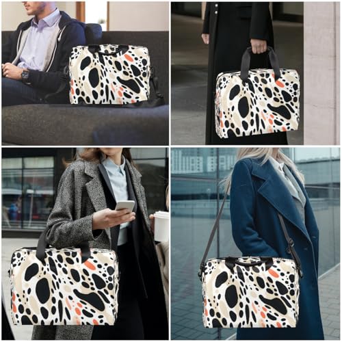 Maletín para portátil con estampado de piel de vaca 15.6" miniatura 2