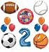 The Ultimate Sports Theme 2nd Birthday Party Supplies and Balloon Decorating Kit