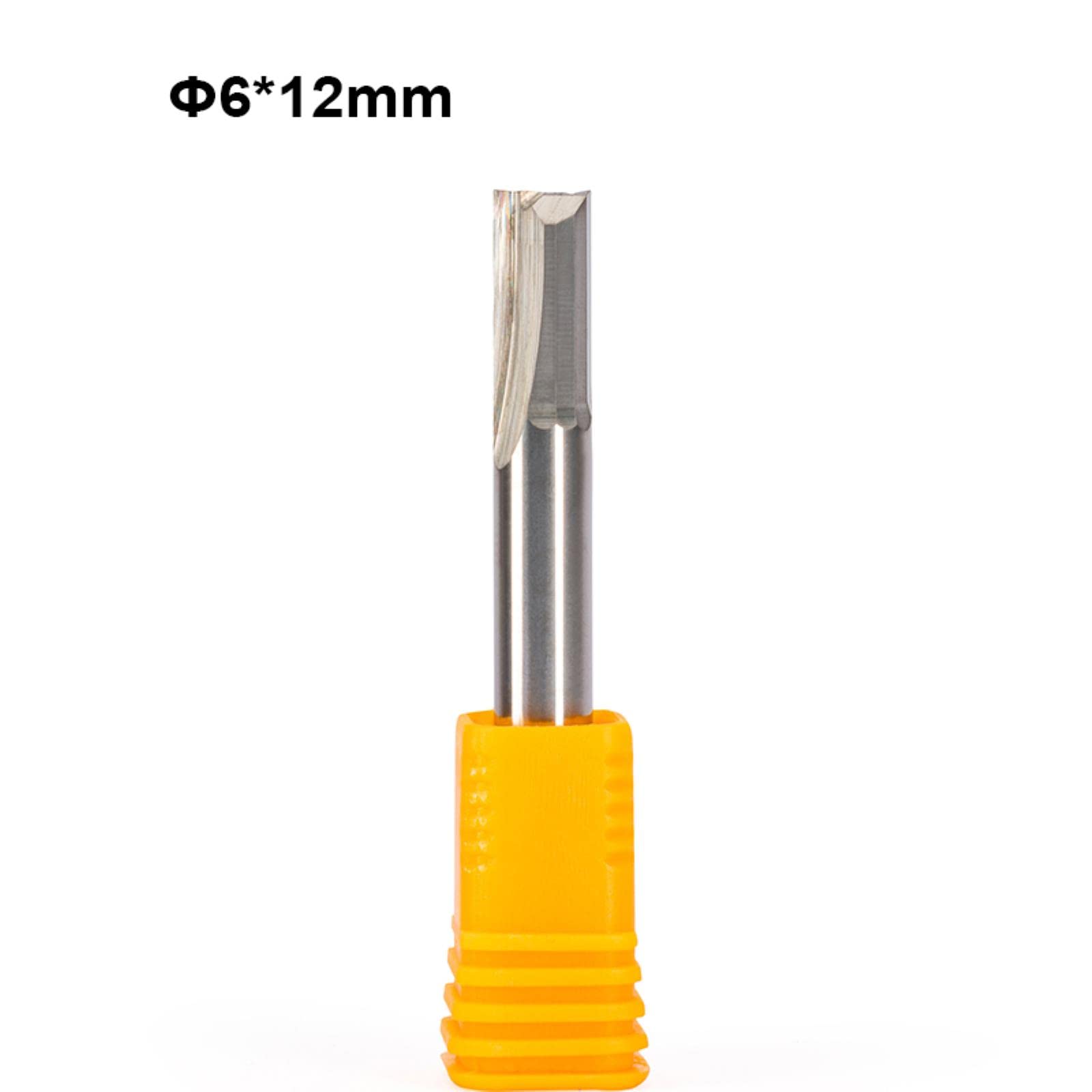 10 Stück Fräser SHK 6 mm CEL 12 mm Zwei Rillen gerade Fräser Bits für Holz CNC gerade Gravur Fräser Schaftfräser Werkzeuge