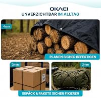 OKAEI Gummikordel 4mm x 5m - Hochwertiges Gummiseil in Schwarz, Flexibles Gummiband/Hutgummi/Rundgummi - Ideal für DIY Projekte und Handwerk – Ansicht 7