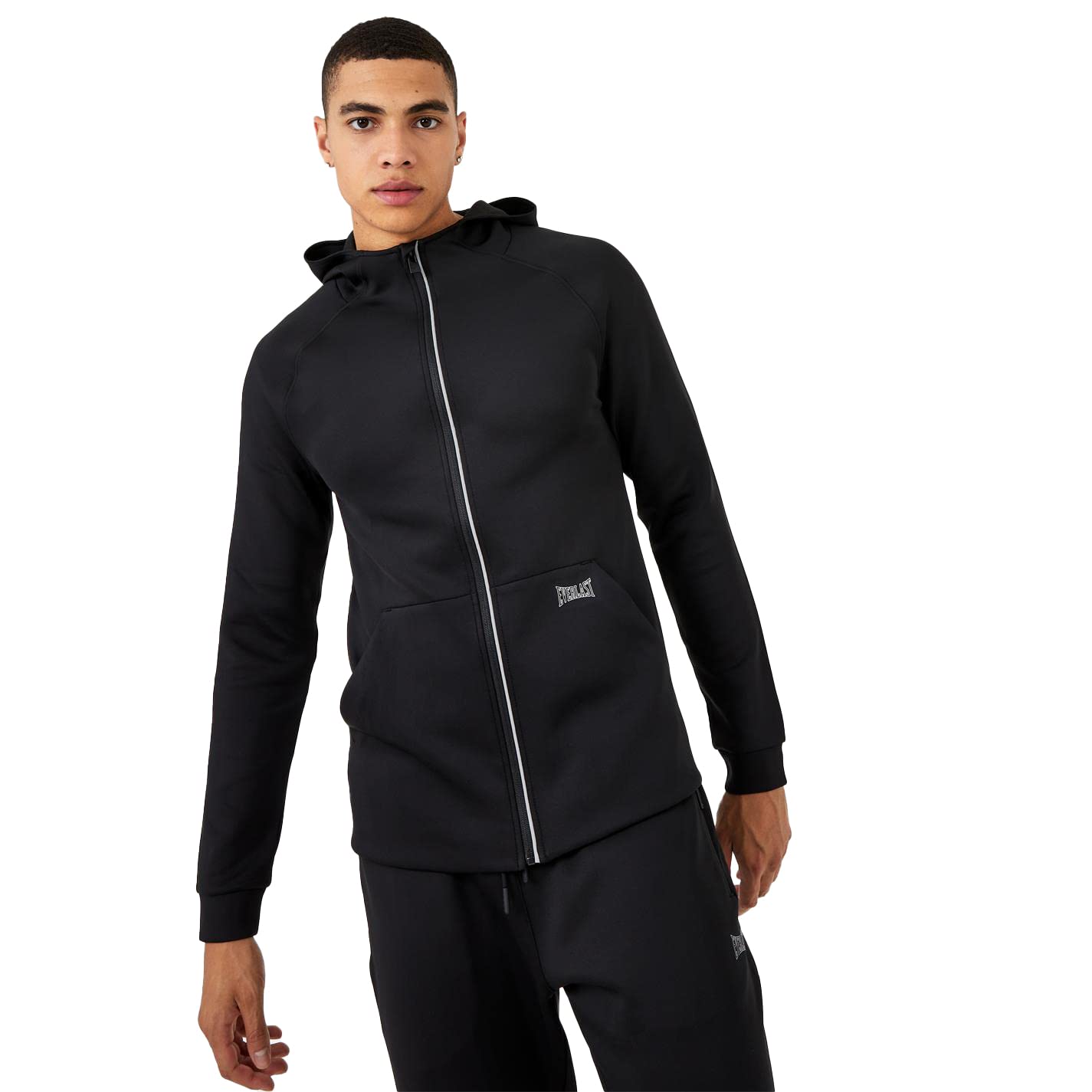 Everlast Men's Black Track Performance Hoodie L