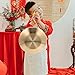 Vaguelly Chinese Hand Gong with Hammer Melodious Sound Quality Percussion Instrument for Boy Girl for School Supplies and Creativity Development