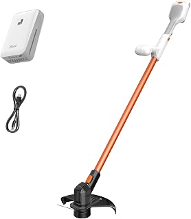 20V String Trimmer Weed Wacker Edger, 12-Inch Cordless Battery Weed Eater for Garden, Yard and Farm，White