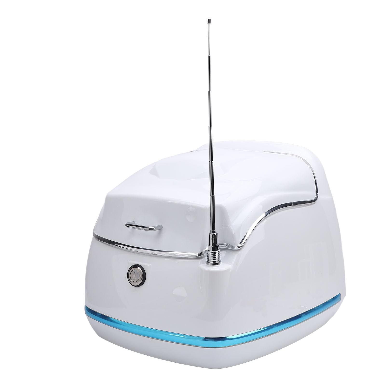 Motorcycle Rear Case with Back Cushion 38L Capacity Water Trunk Tail Box for Motorbikes Electric Bikes Scooters (Red Cushion)