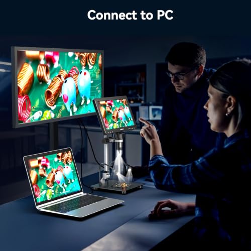 TOMLOV DM9 Max Digital Microscope: 20MP 10.1" 1500X HD IPS Coin Microscope Magnifier for Error Coins with Screen, LCD Soldering Microscopes for Adults, 10 LED Lights, PC/TV Compatible, 16GB - Image 8