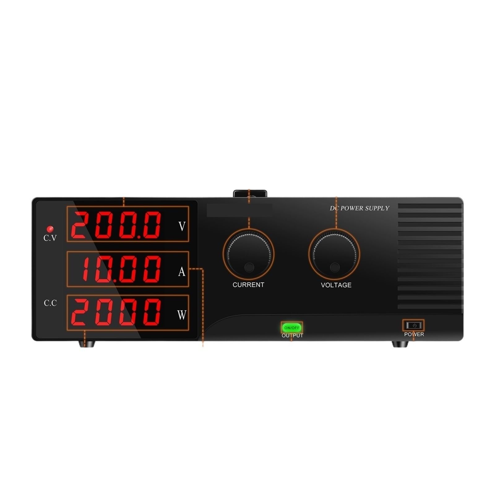 Alimentatore DC Regolabile Alimentatore Regolabile programmato in Tensione 300V 5A con interfaccia RS232, Alimentatore da banco 15V 100A 110V/220V(30V 60A 1800W RS232,110V)
