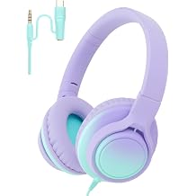 USB C & 3.5mm 2 in 1 Wired Headphones, Stereo Over Ear Headphones
