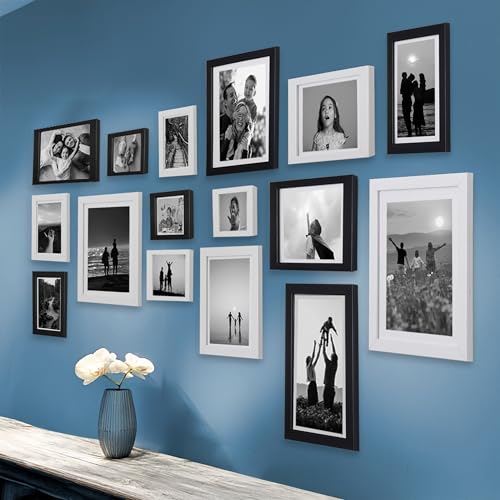 Photo Frame Set of 16 Individual Wall Photo Frames/Wall Hanging F...
