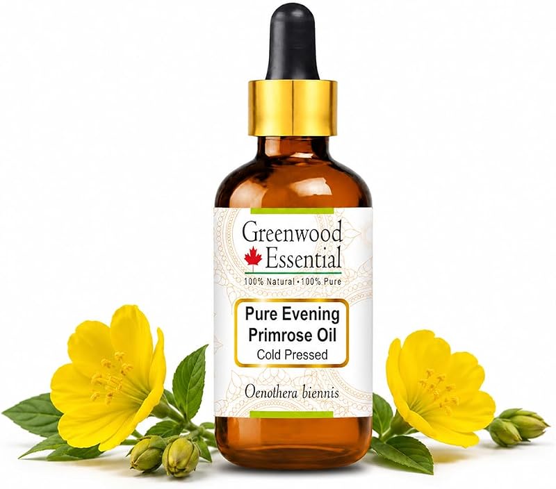 Óleo de Prímula dève herbes Oenothera biennis com conta-gotas de vidro, prensado a frio, 30 mL