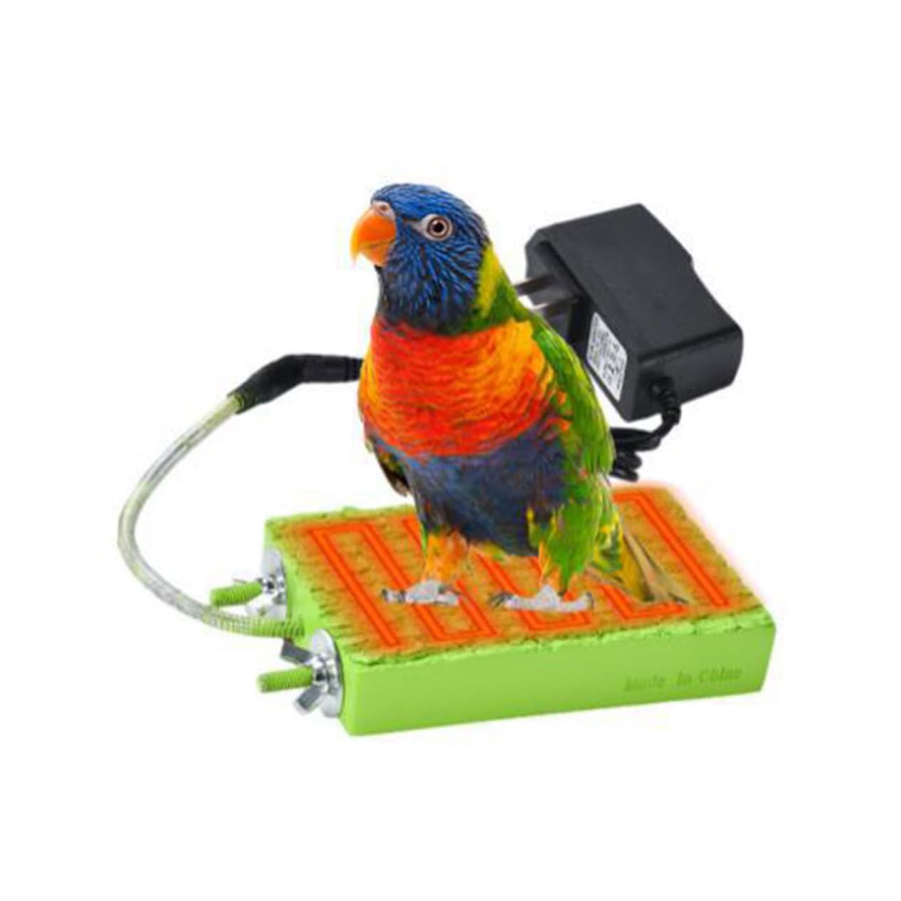 Estación De Calentamiento para Aves Percha De para Jaulas Calentador De Pájaros Térmica para Periquitos y Instalación y Limpieza