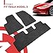 Produktbild BougeRV Für Tesla Model 3 Fussmatten 2022, 2021-2017, Fußmatten Gummimatte Set Automatten Zubehör Wasserdicht Autoteppich Set für Model 3 (Die Matte bedeckt Nicht die Fahrerfußstütze)