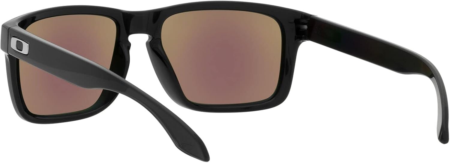 Oakley Men's Oo9244 Holbrook Low Bridge Fit Rectangular Sunglasses Black Ink/Prizm Sapphire Polarized 56 Millimeters