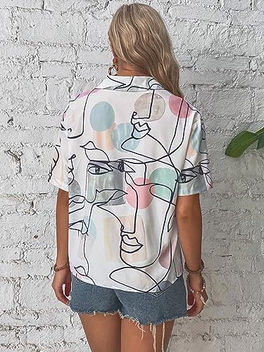 Image of Womens and Girls Polyester Regular Fit Shirt || Short Sleeve Shirts Stylish Western Tops|