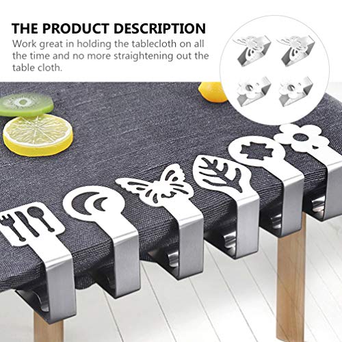 Hemoton 4Pcs Grampos Clipes Borboleta Flor Tampa de Tabela Toalha de Mesa Toalha de Mesa Em Estilo T