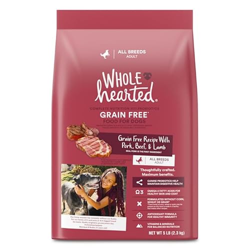 WholeHearted Grain Free Pork, Beef & Lamb Recipe Dry Dog Food, 5 lbs.