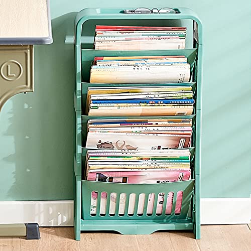 Classroom Bookshelf, Large Capacity Multi Layer Book Organizing Storage Shelf Magazine Rack For Students Classroom Home(Green) #TOP5