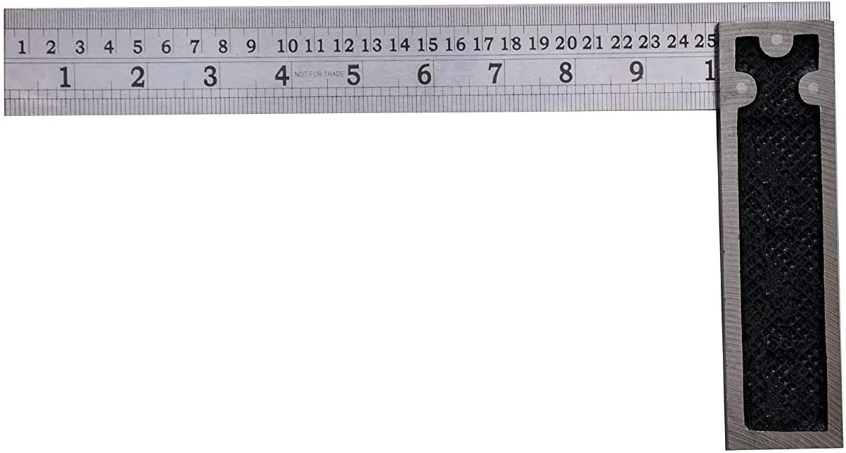 SQUARO 90 Degrees Try Square Scale Ruler Measurement Tool Right Angel Ruler (10 Inch, Pack Of 1)