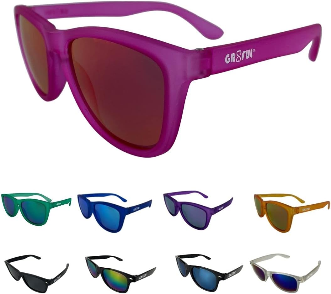 gr8ful® Sunglasses for Men & Women | Ladies & Mens Shades | Retro Sun Glasses for Outdoors, Hiking, Walking, Golf, Fishing, Cycling, Running