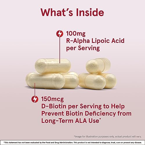 Jarrow Formulas RALA R-Alpha Lipoic Acid 100 Mg With Biotin, Dietary Supplement For Cellular Energy Production, Glucose And Lipid Metabolism And Antioxidant Support thumb #2