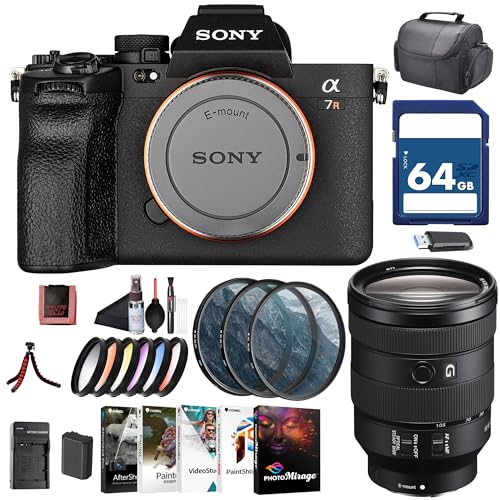 Image of Sony Alpha 7R V Mirrorless Camera Body (ILCE-7RM5/B) – 61MP Full-Frame Sensor | AI Autofocus | FE 24-105mm Lens, 64GB Card, Filter Kit, Photo Software, NP-FZ100 Compatible Battery, and More