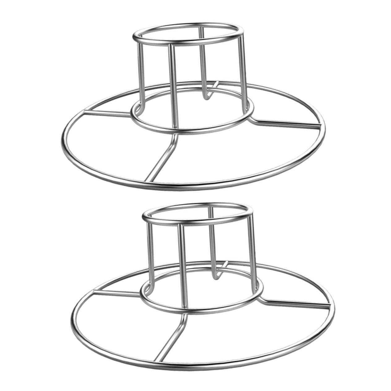 Toddmomy 2pezzi Acciaio Inox per Pollo Supporto Rotondo per Birra per Arrostire Pollo in Modo Uniforme Pratica per Barbecue e Cottura