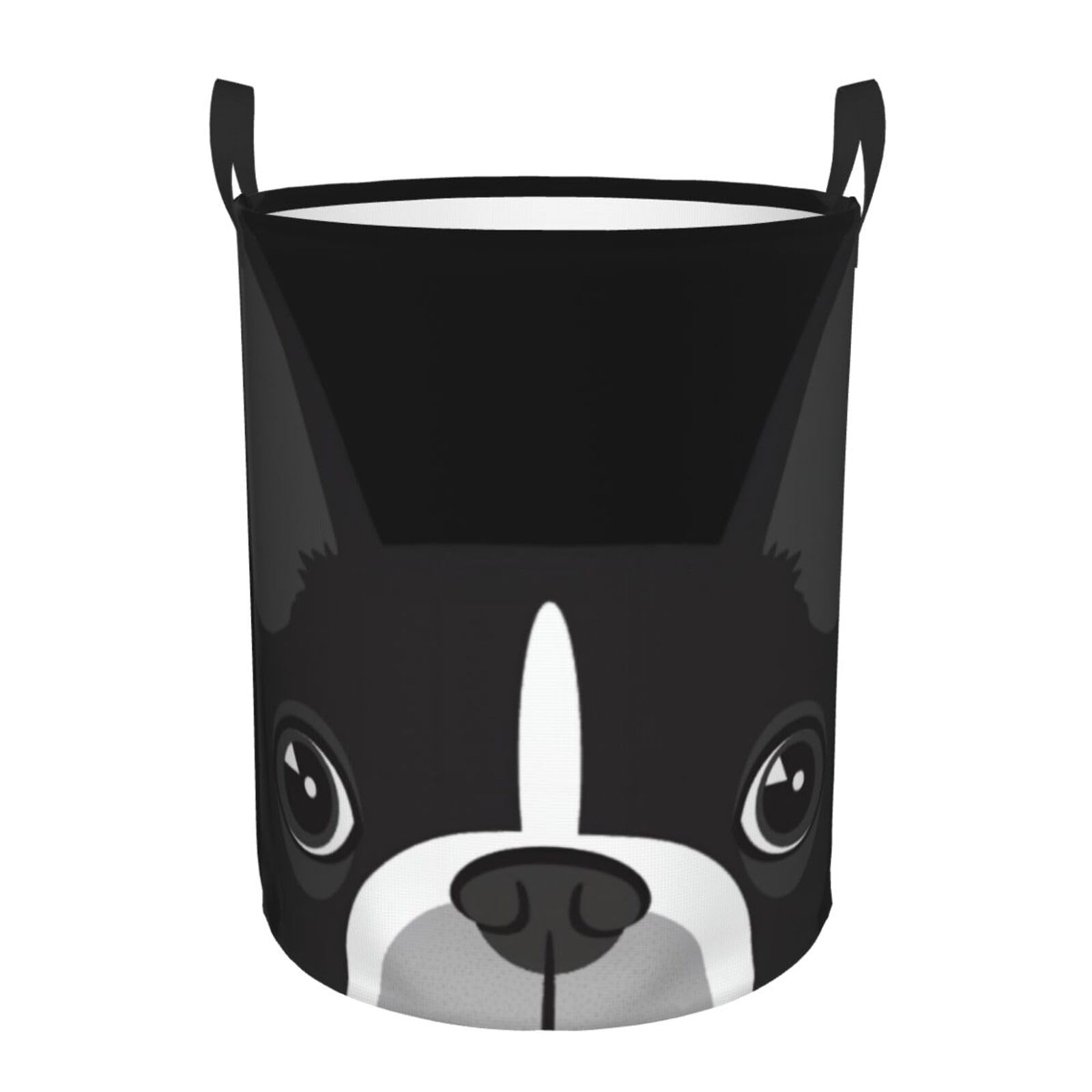 S Circular Hamper Dog Print Storage Basket for Home