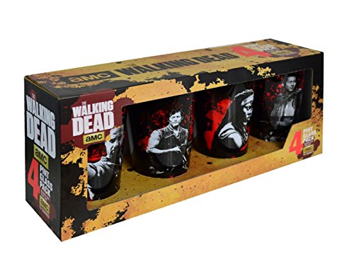 The Walking Dead Characters Set of 4 Drinking Pint Glasses