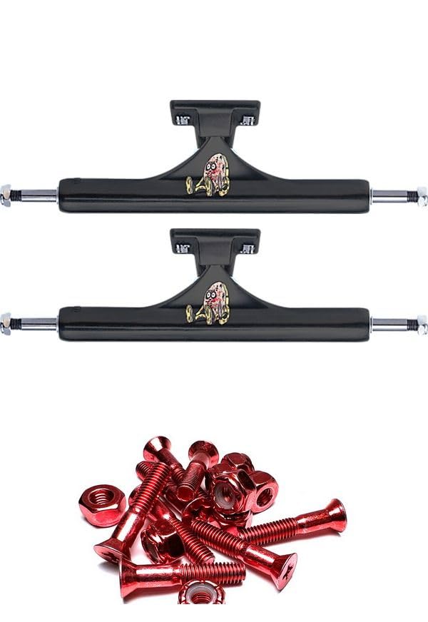 Slappy Truck Company ST1 Inverted Heroin Curb Killer Black Skateboard Trucks - 7.3