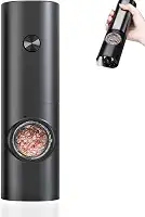 Moedor Eletrico Sal Pimenta Saleiro Moedor Eletrico Pimenta e Temperos Kit Triturador de Especiarias Automático A Pilha Com Luz LED | Premium InoVibes (1 unidade)