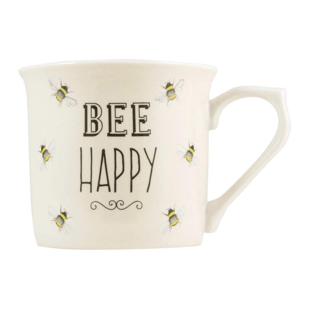 The English Tableware Company English Tableware Co. Bee Happy Mug, Cream