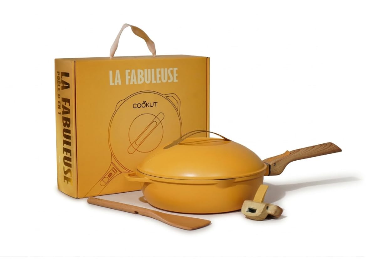 COOKUT La Fabuleuse 8 en 1, sauteuse 4,5L, poignées amovibles