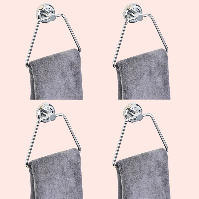 Image of Stainless Steel Towel Ring for Bathroom, Napkin Ring for Wash Basin, Towel Holder, Napkin Holder, Towel Hanger, Bathroom Aessories (Triangular Shape) Set-4