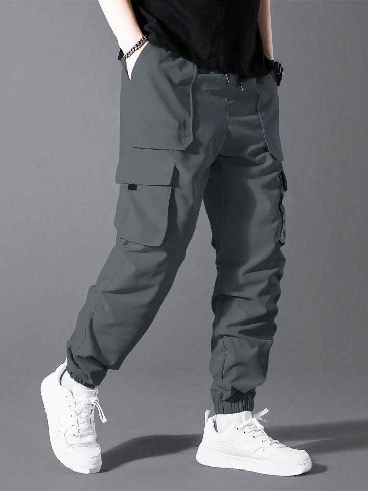 Image of Samfor Polyester Track Pants for Men || Men Track Pants || Men Stylish Track Pant || Cargo Track Pant for Men || Track Pant with Multiple Pockets