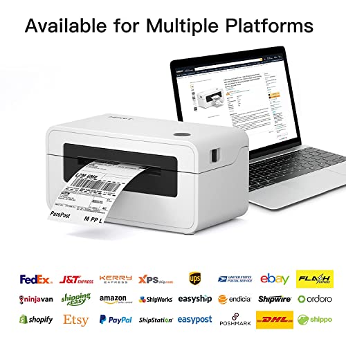 Thermal Shipping Label Printer,150mm/s High-Speed 4x6 Thermal Sticker Maker,1-Click Setup on Windows/Mac,Compatible with Amazon, Ebay, Shopify, FedEx,USPS,Etsy (Basic)