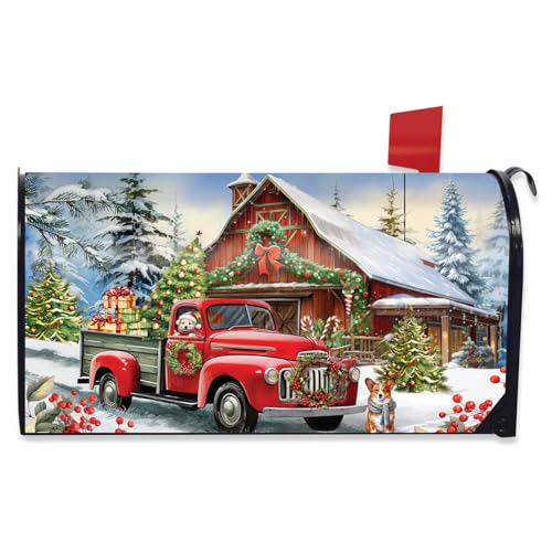 Image of Briarwood Lane Mailbox Cover - Oversized - Country Christmas Oversized for Christmas Mailbox Cover