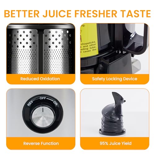 HealSmart Slow Masticating Cold Press Juicer