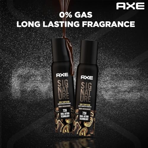 Image of Axe Signature Dark Temptation Long Lasting Deodorant No Gas Body Perfume For Men 200ml, Pack of 3