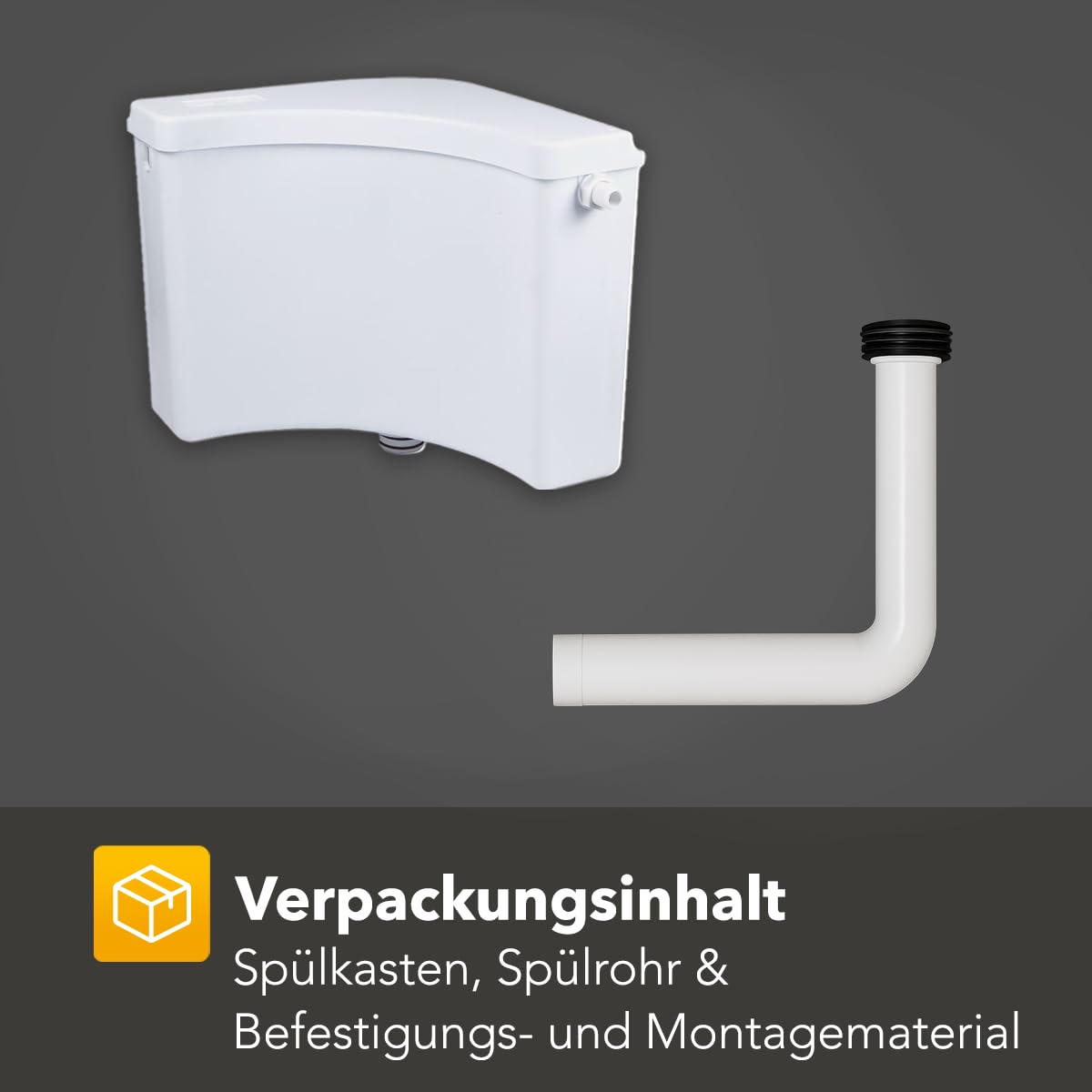 Belvit Eck-Aufputzspülkasten 9 L, Weiß