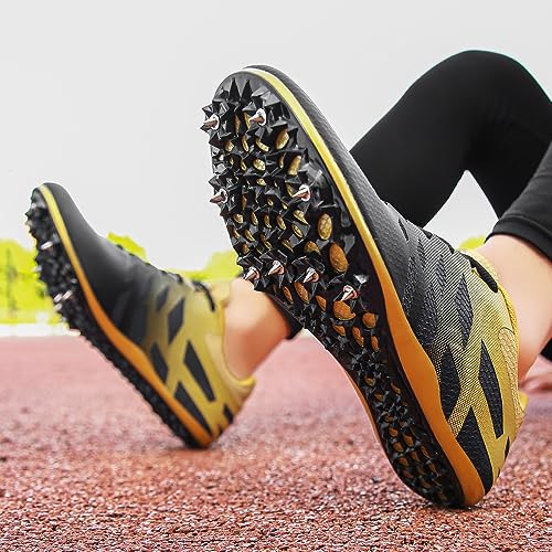 Image of New Track and Field Shoes for Men Women Kids Boys Girls 8 Spikes 100-400 Meter Running Racing Shoes Professional Sprint Sport Sneakers