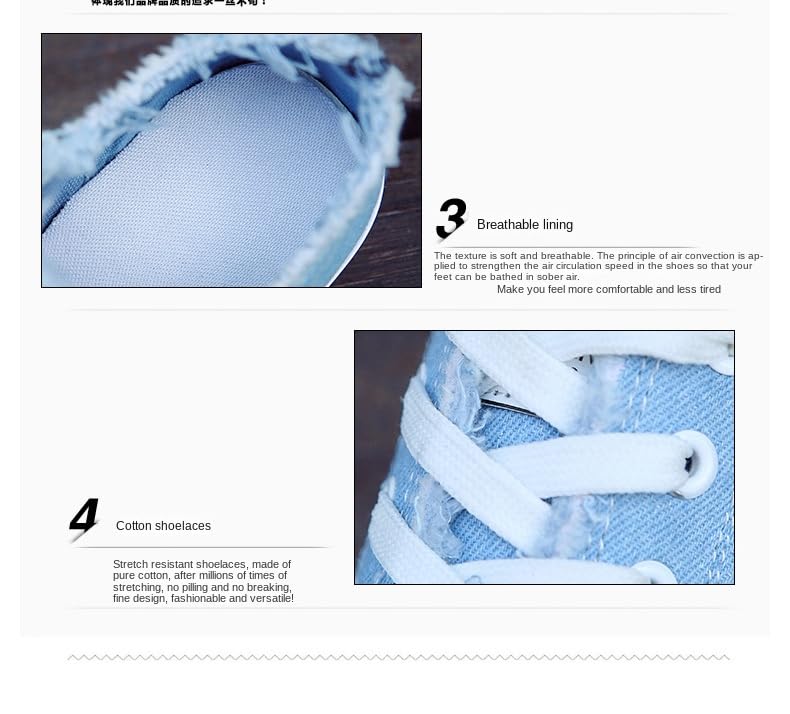 Loizziuy Women's Canvas Shoes Fringed Hem Denim Fabric Autumn Style Spring Casual Sports Preppy Flat Sneakers for Students3