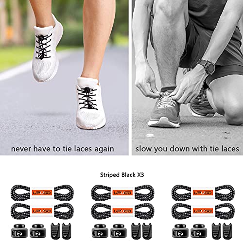 Image of UpUGo Elastic Shoe Laces, No Tie Shoe Laces Tieless for Kids, Adults, Elderly, One Size Fit All