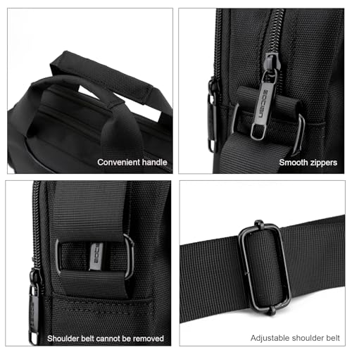 zhongningyifeng Men's Messenger Bag Nylon Shoulder Bag A4 Business Waterproof Casual Black Crossbody Bag for Work Travel Outdoor4